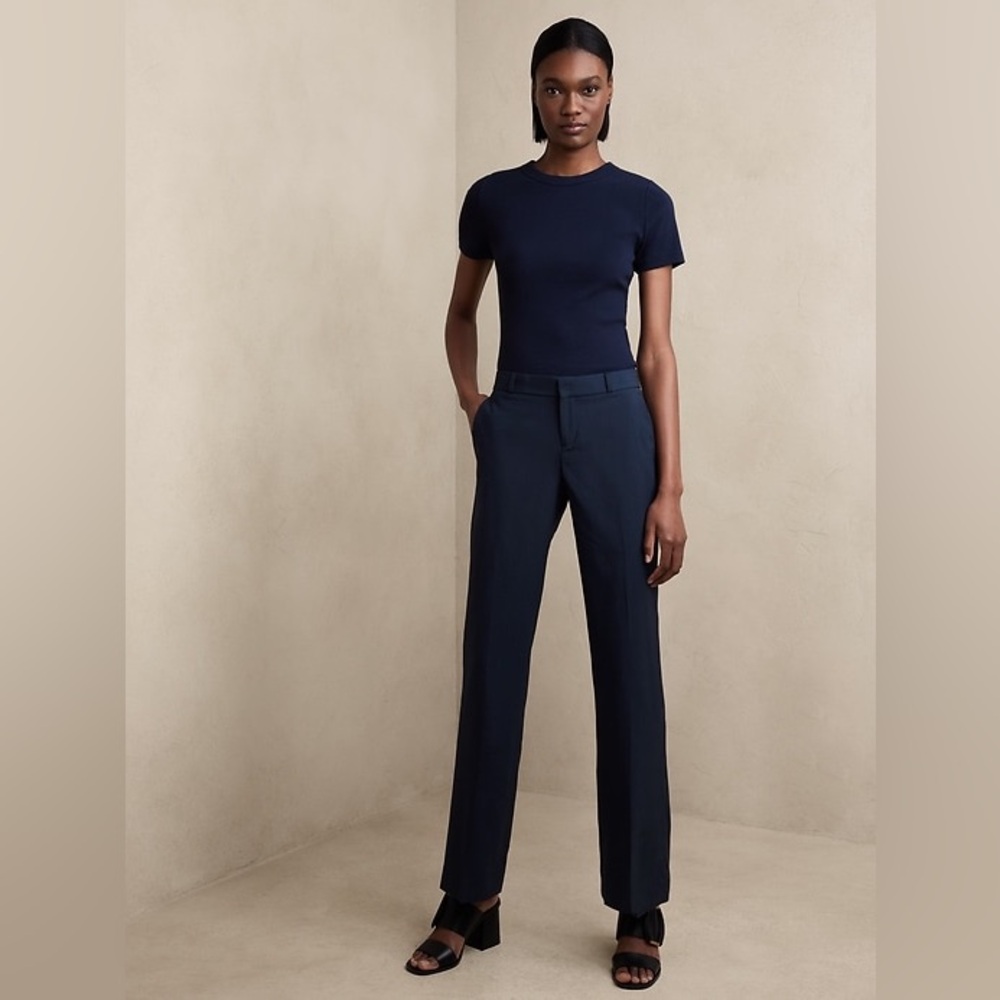NWT Banana Republic | Logan bootcut straight wool blend trouser pant | size 4